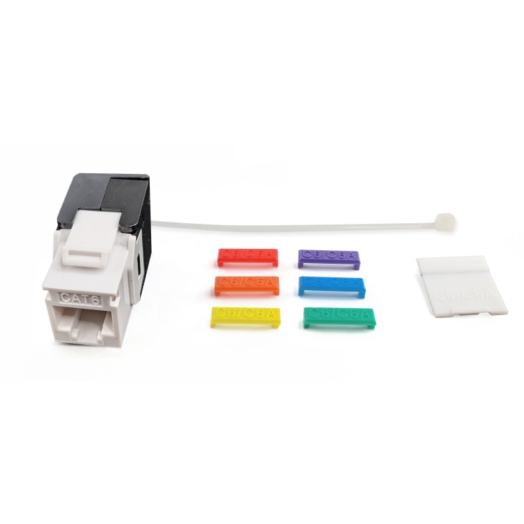 Simply45 RJ45 Keystone konnektor, CAT6A/6, uskærmet, hvid
