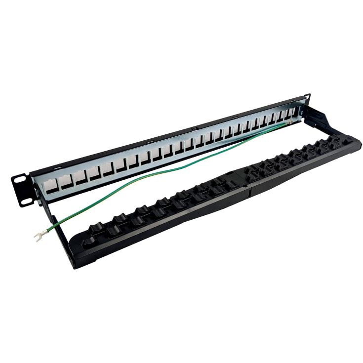 Simply45 RJ45 Patchpanel Rack 24 Port, unloaded, skærmet