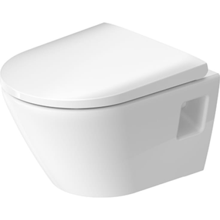 Duravit D-Neo compact vegghengt toalett, uten skyllekant, hvit