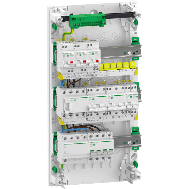 Schneider Resi9 3R R9HPDK31322, færdig monteret gruppetavle
