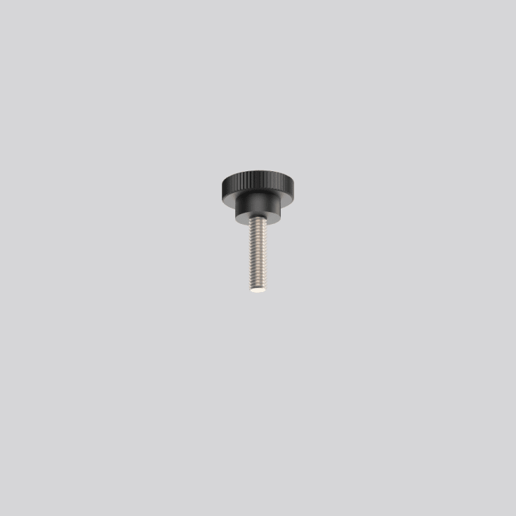Linedo Fingerskrue M4x15 mm, sort
