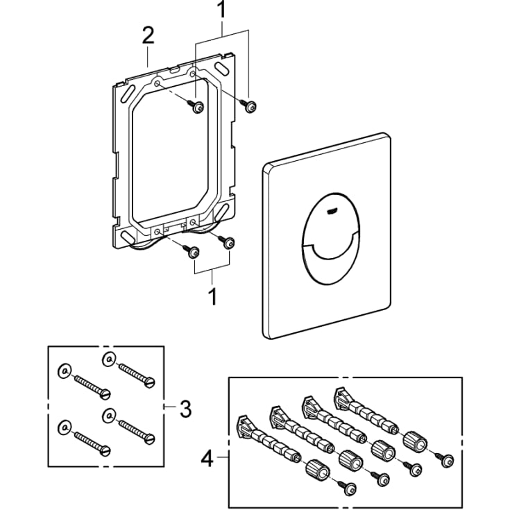 Grohe Skate Air betjeningsplade, mat krom