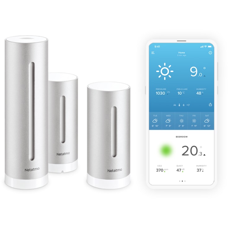 Netatmo väderstation + inomhusmodul smart hem paket