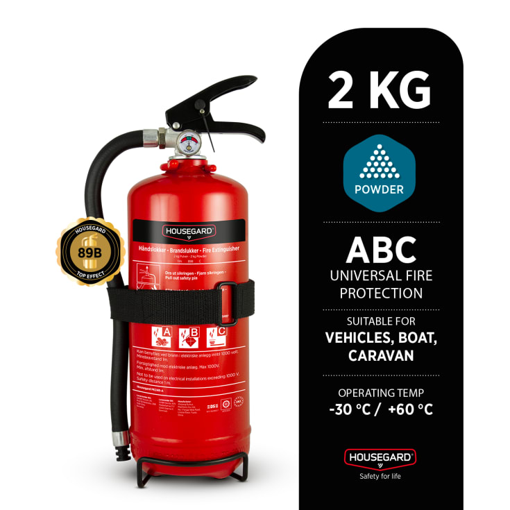 Housegard pulverslukker, 2 kg