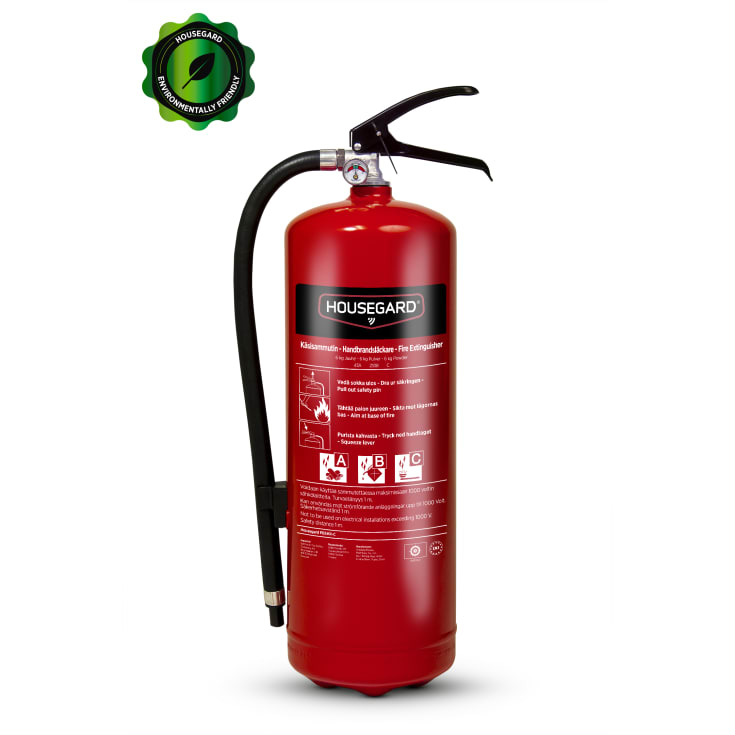 Pulverslukker 6 kg, PE6HR-C, 43A 233 B C, rød