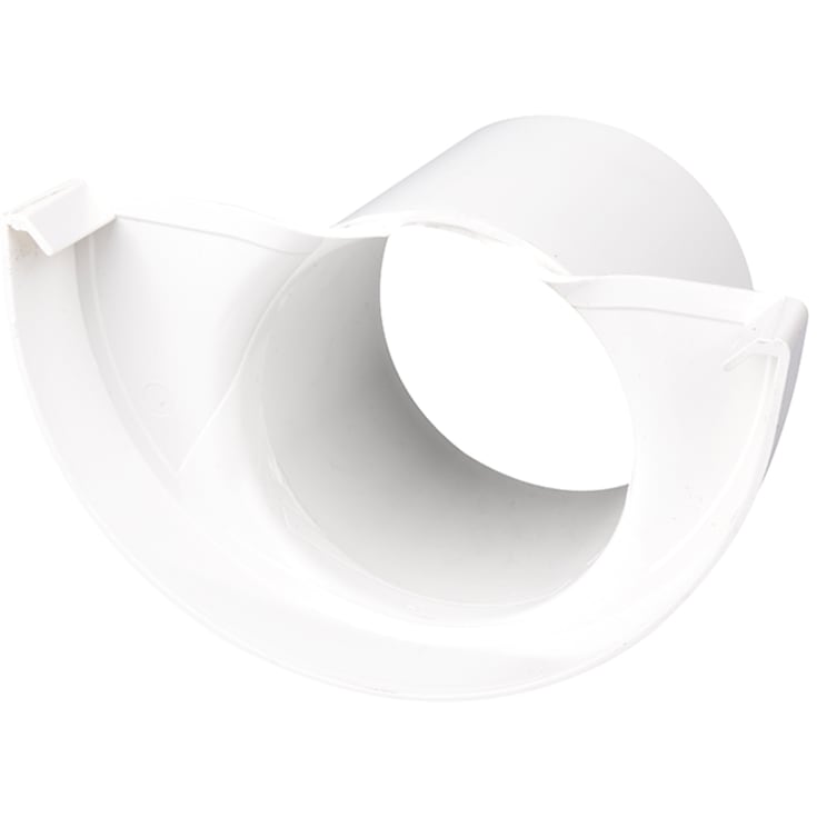 10&quot; x 75 mm Endebunn med tut hvit Plasticmo
