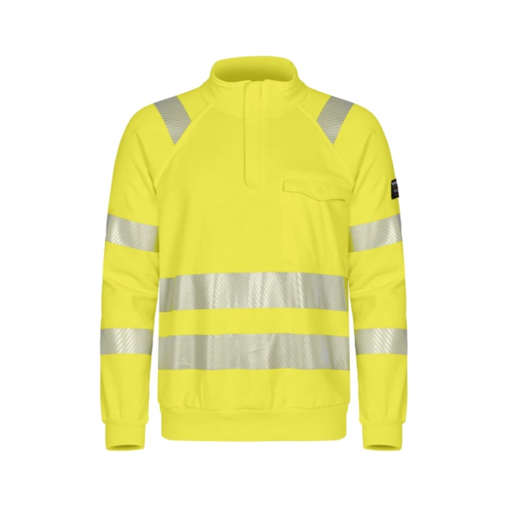 Flammehæmmende sweatshirt 508889, High-Vis kl.3 gul, str. L