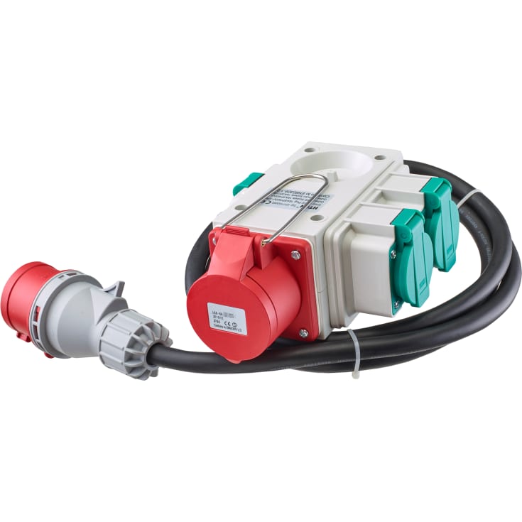 Heatcom forgrener, CEE-CEE 5P, 3xDK, 1 stk. 400V 16A 5P