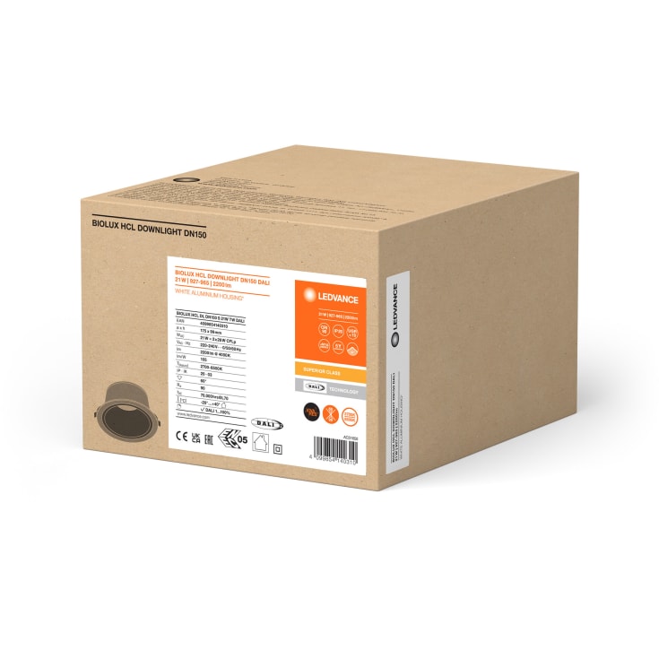 Ledvance BIOLUX HCL Downlight 21W/827-865 150mm DALI