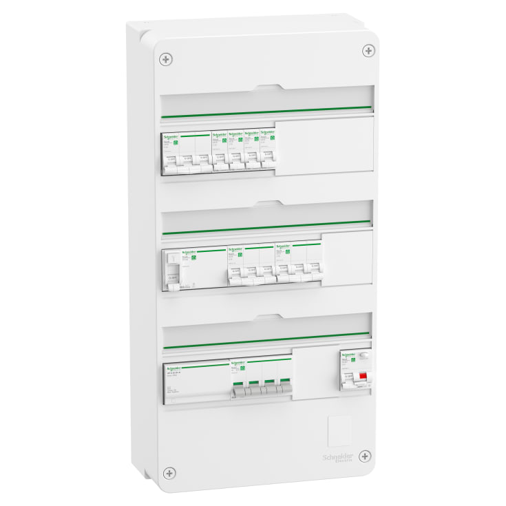 Schneider Resi9 3R R9HPDK31133, færdig monteret gruppetavle