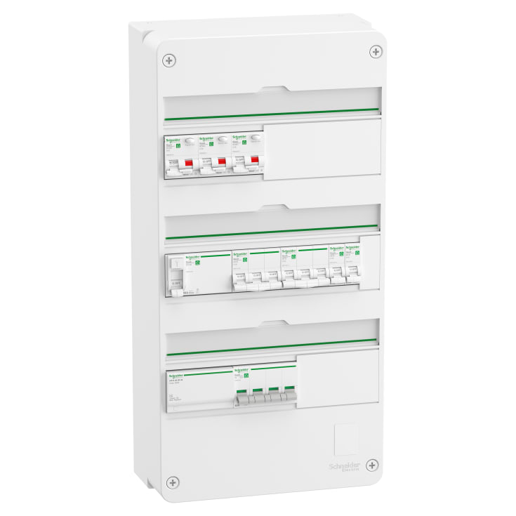 Schneider Resi9 3R R9HPDK31322, færdig monteret gruppetavle