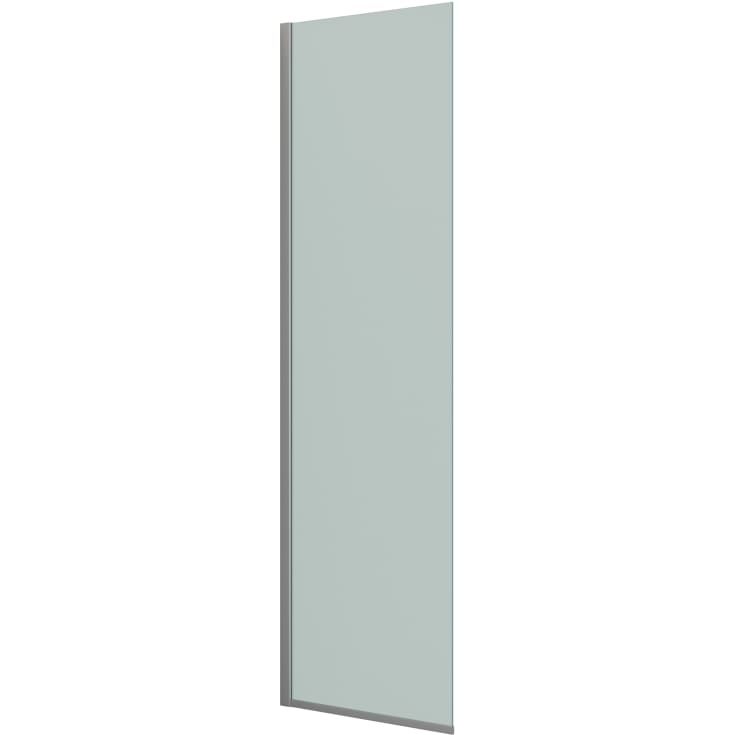 Dansani Match dusjvegg, modell D, 67 cm, frostet glass, satin profil