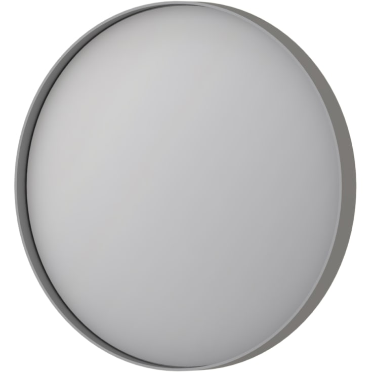 Sanibell Ink SP17 spegel med belysning, dimbar, imfri, Ø40 cm, borstat rostfritt stål