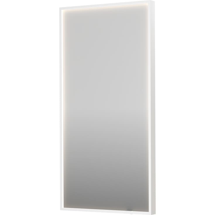 Sanibell Ink SP19 spejl med lys, dæmpbar, dugfri, mat hvid, 50x100 cm