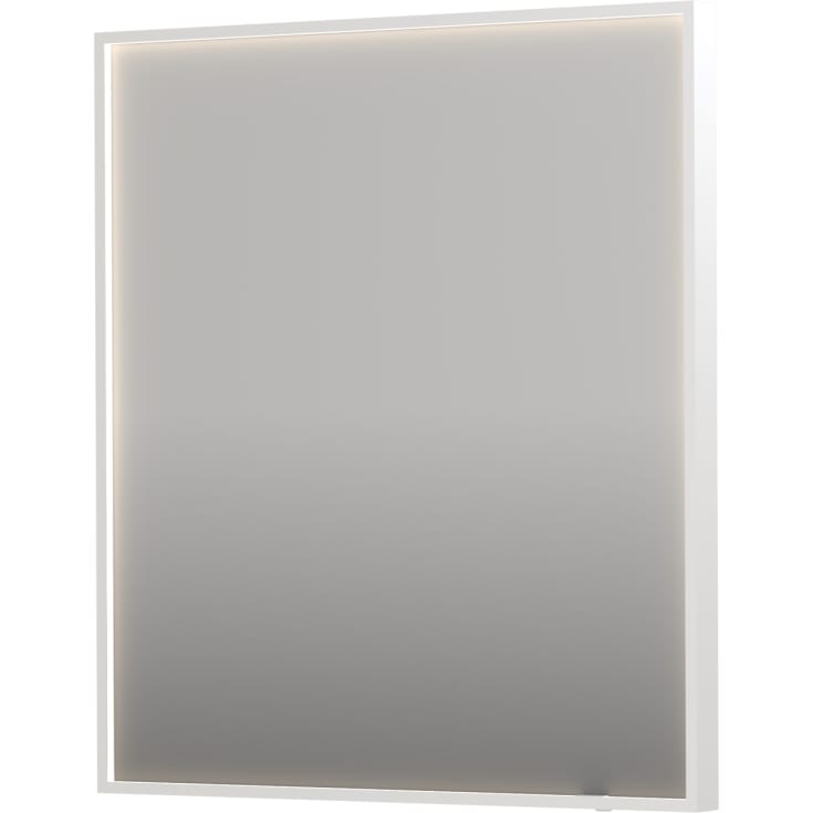 Sanibell Ink SP19 spegel med belysning, dimbar, imfri, matt vit, 70x80 cm