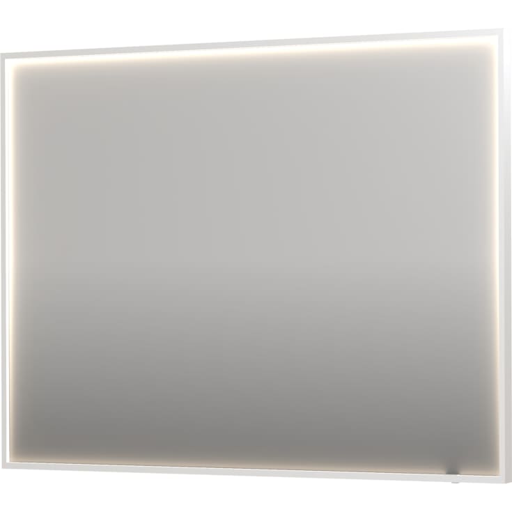 Sanibell Ink SP19 speil med lys, dimbar, duggfri, matt hvit, 120x80 cm