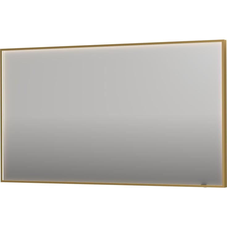 Sanibell Ink SP19 spegel med belysning, dimbar, imfri, borstad matt guld, 140x80 cm