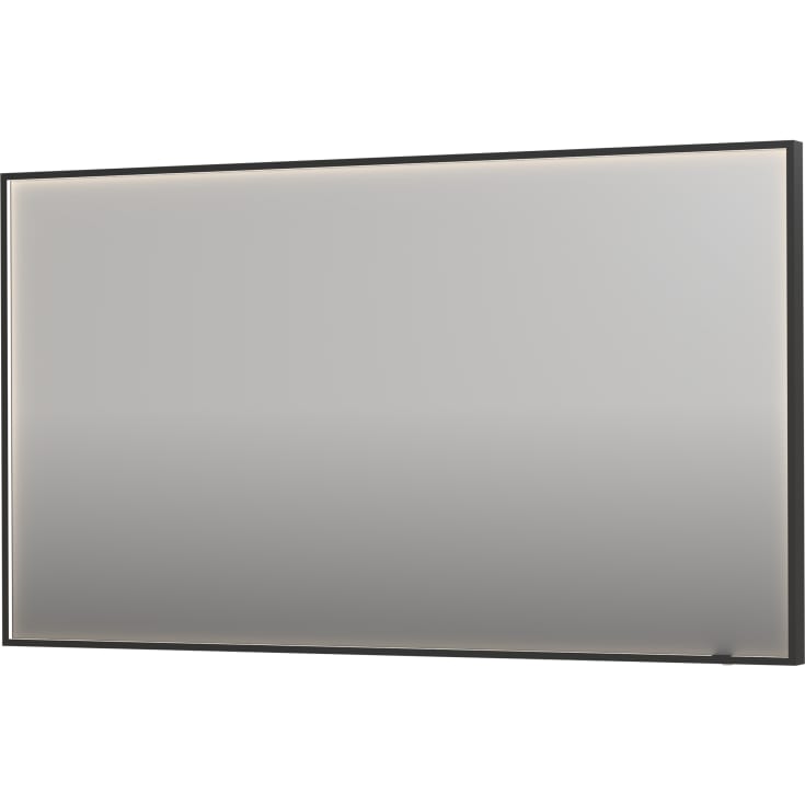 Sanibell Ink SP19 spegel med belysning, dimbar, imfri, borstad svart, 140x80 cm