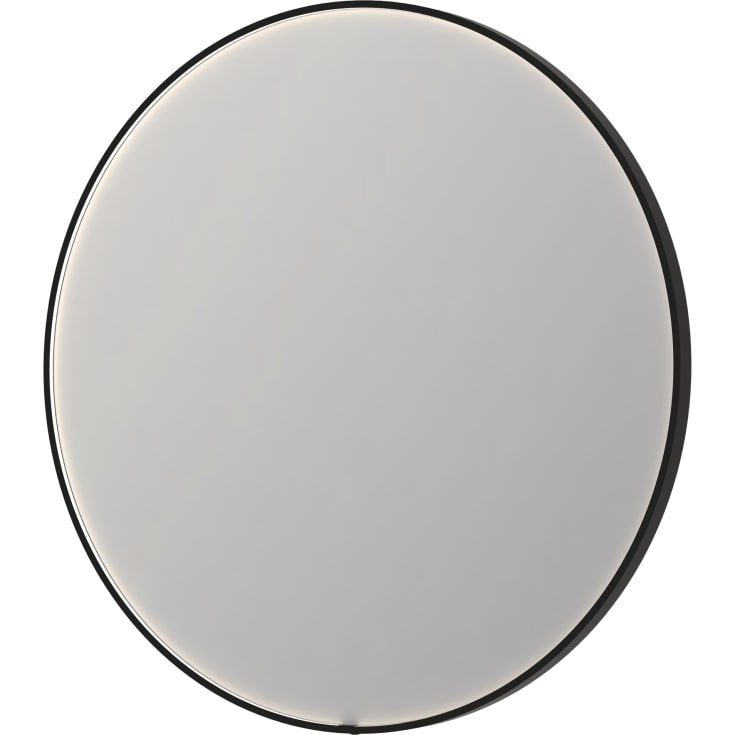 Sanibell Ink SP24 spegel med belysning, dimbar, imfri, Ø100 cm, borstad svart