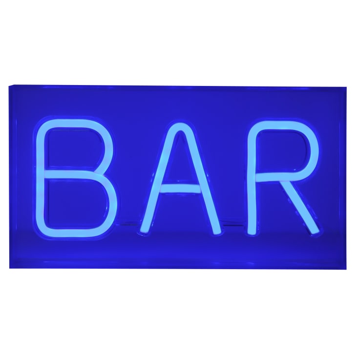12 stk Veli Bar neonskilt, blå
