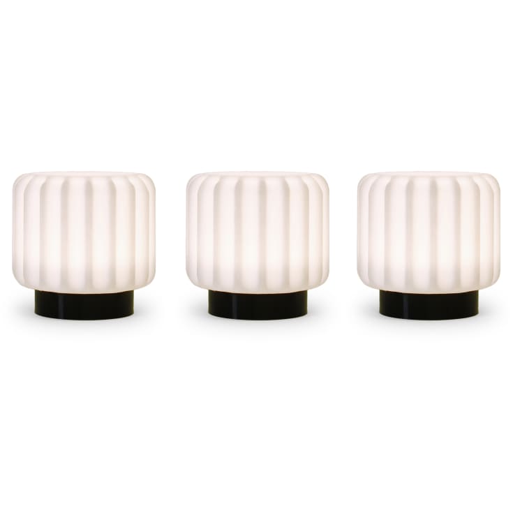 Atelier Pierre Dentelles oppladbar bordlampe, 3 stk, svart