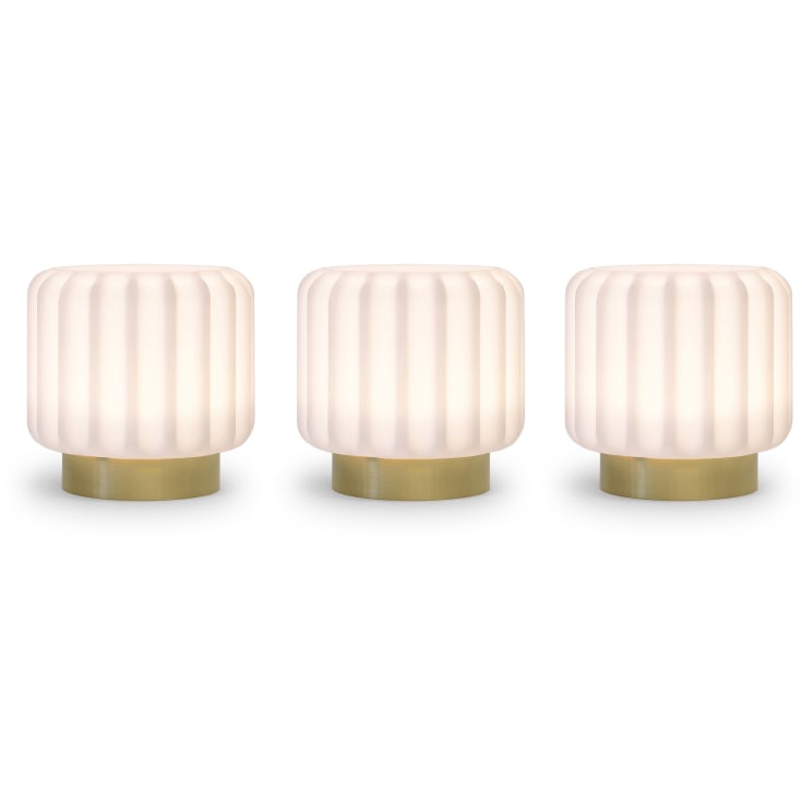 Atelier Pierre Dentelles genopladelig bordlampe, 3 stk, guld