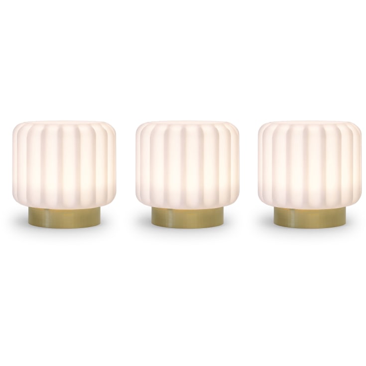 Atelier Pierre Dentelles uppladningsbar bordslampa, 3 st, guld