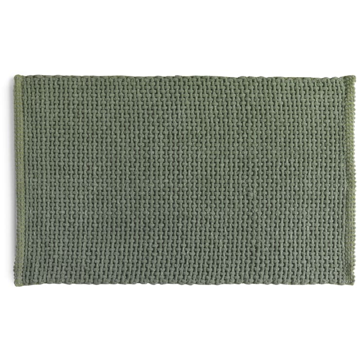 Hefe Knot badrumsmatta, 50x80 cm, grön