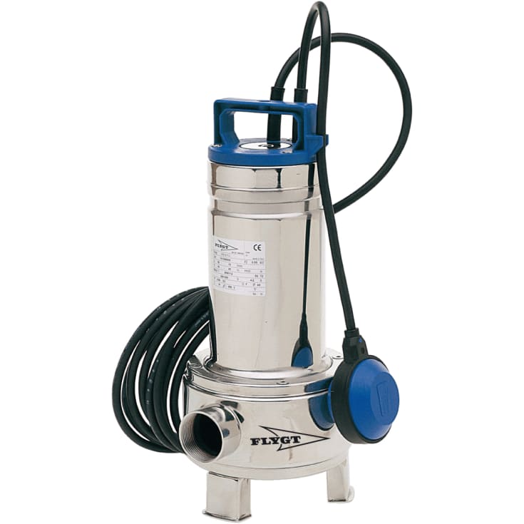 Flygt pumpe DXM 35-5 med 1,1/2&quot; hylse og 10 m kabel, 230 V