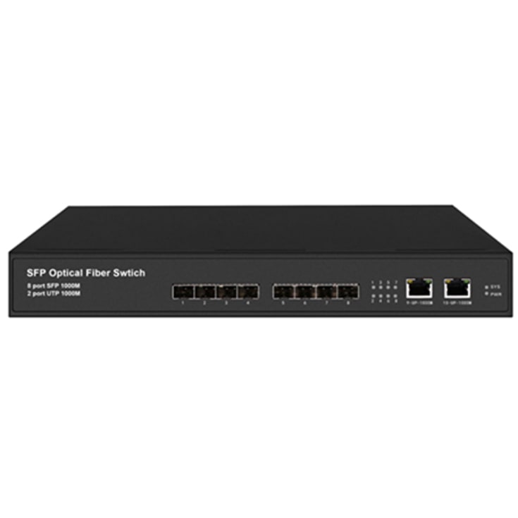 Desktop Switch 2-Port 10/100/1000+8-Port Gigabit LA-SW-G802-S-AC