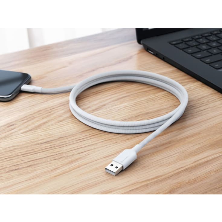 Alogic Elements PRO USB-A till USB-C laddarkabel 3A 1M, vit
