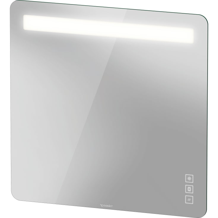 Duravit Luv speil med lys, dimbart, duggfritt, 80x80 cm