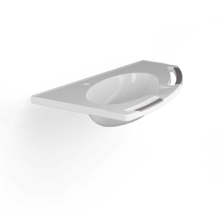 Pressalit Care Matrix Angle Deep servant, 100x57,1 cm, høyre, hvit