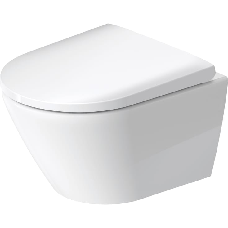 Duravit D-Neo vegghengt toalett, uten spylekant, rengjøringsvennlig, hvit