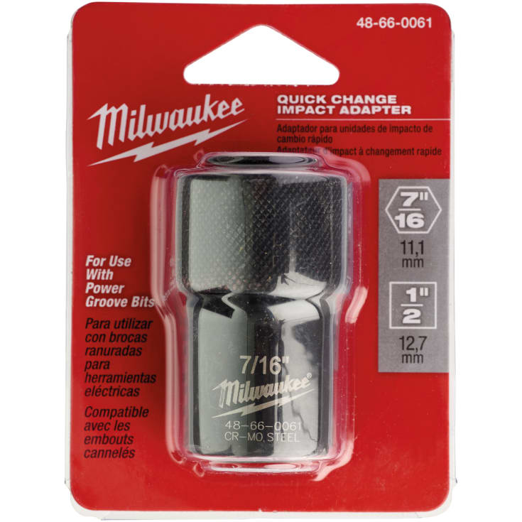 Milwaukee adapter 1/2" 4-kant til 7/16" HEX