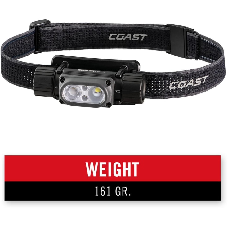Coast WPH30R vandtæt, genopladelig pandelampe, 1000 lumen