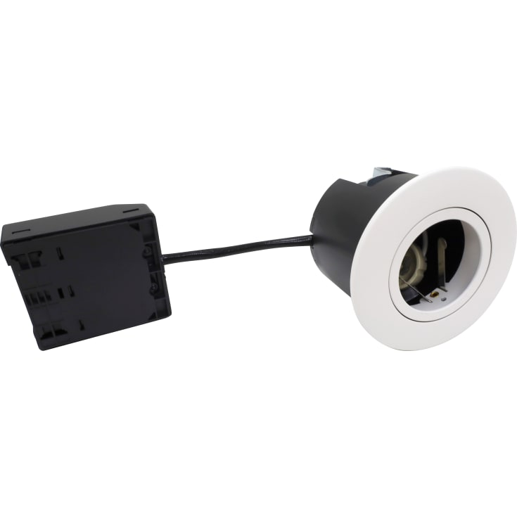 Nordtronic Quick Install downlight, GU10, rund, matt vit