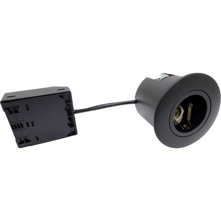 Nordtronic Quick Install downlight, GU10, rund, matt svart