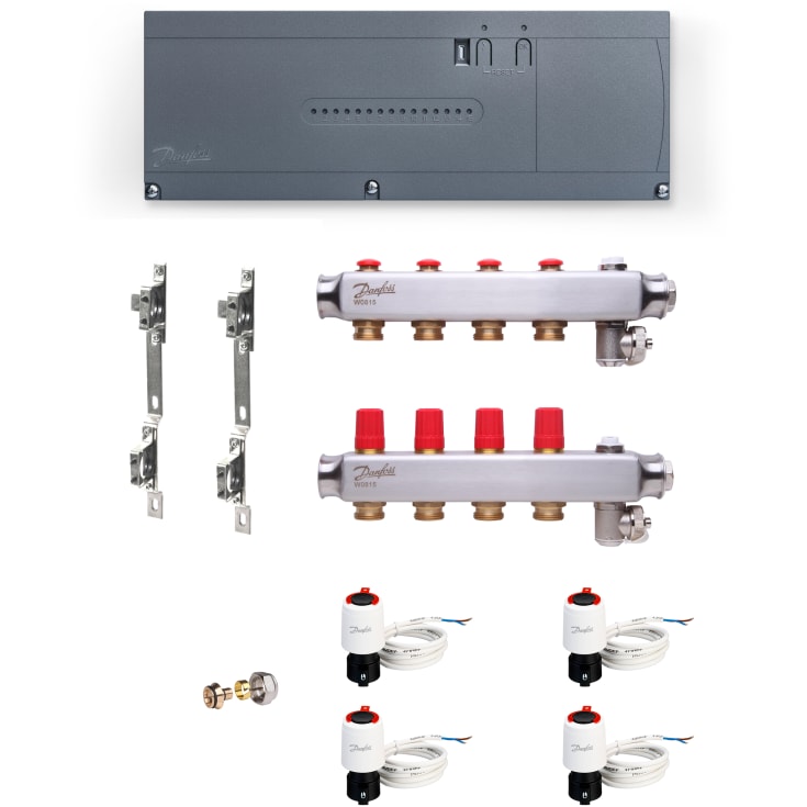 Danfoss Icon2 gulvvarmestyring, trådløs, 4 kredse