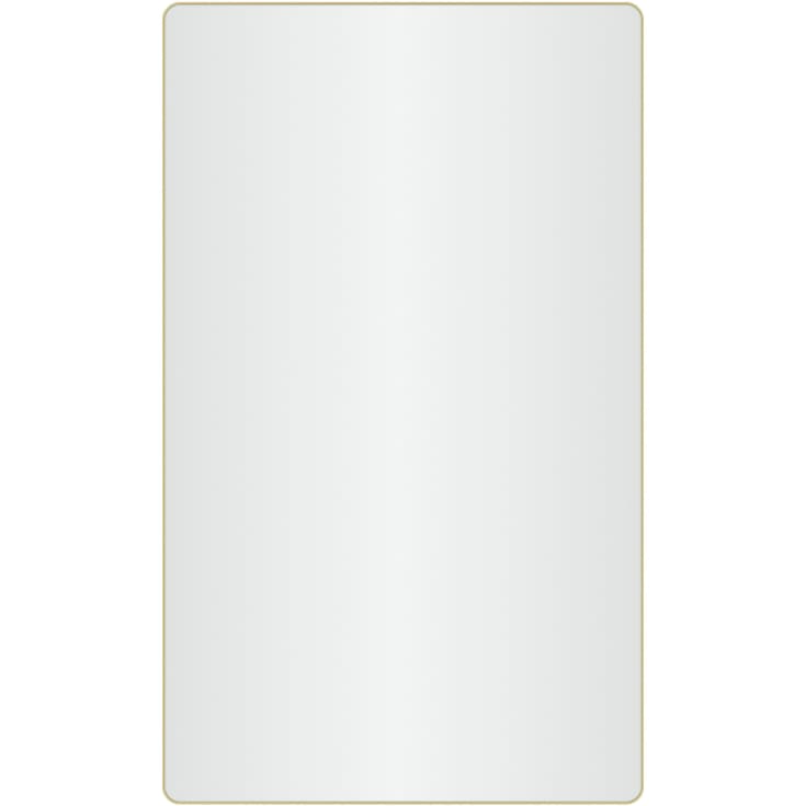 Loevschall Refine Square spejl, 60x100 cm, børstet messing