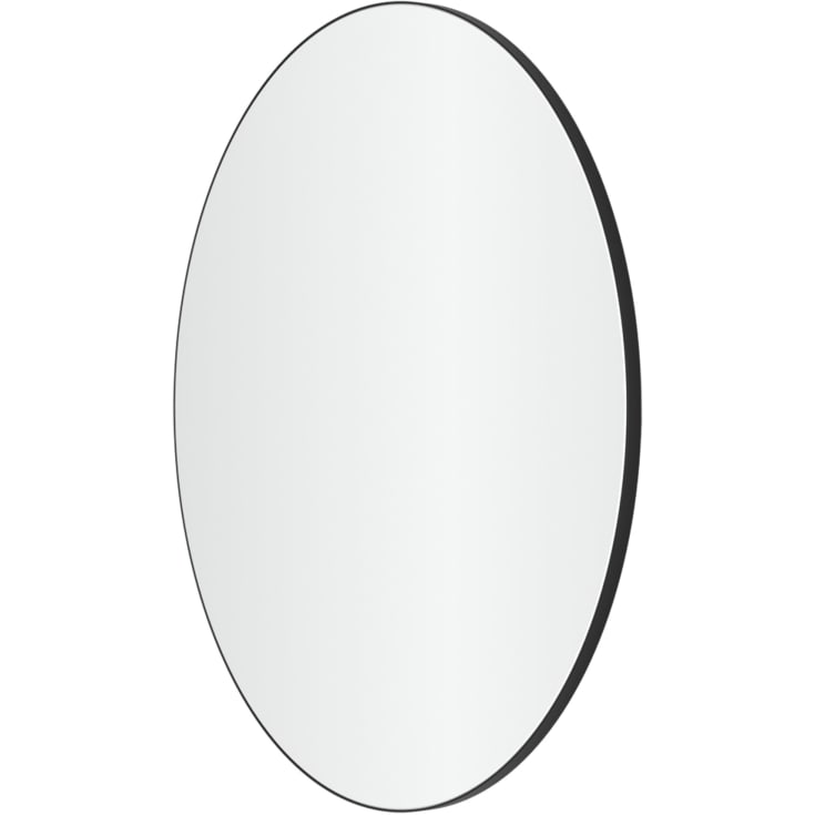 Loevschall Refine Round speil, Ø80 cm, sort