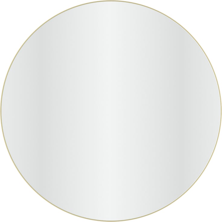 Loevschall Refine Round spejl, Ø100 cm, børstet messing