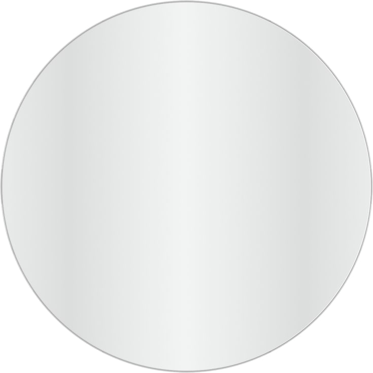 Loevschall Refine Round speil, Ø100 cm, børstet aluminium