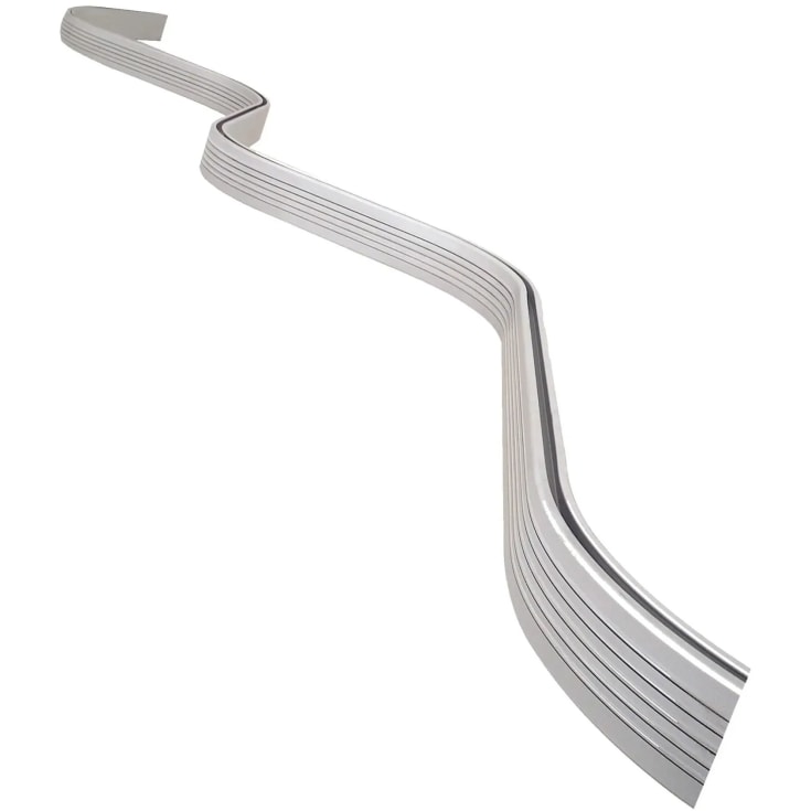 Hefe Bendy dusjforhengstang, 200 cm, sølvgrå