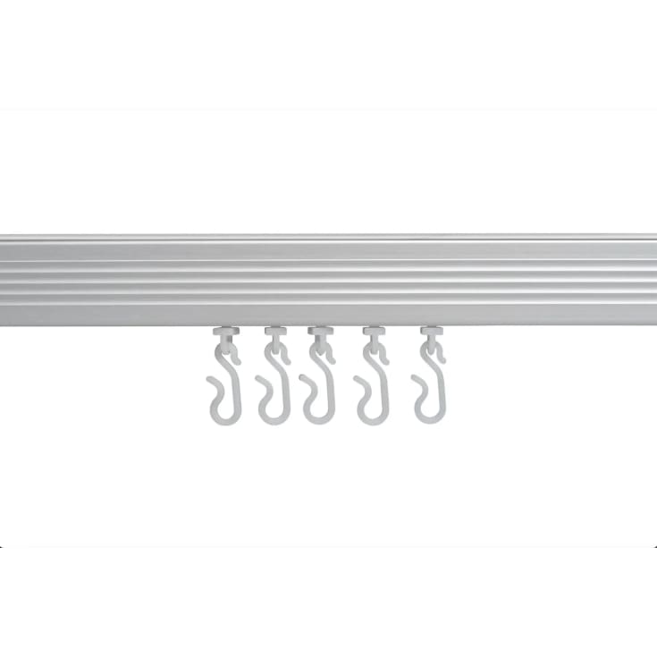 Hefe Bendy dusjforhengstang, 200 cm, sølvgrå