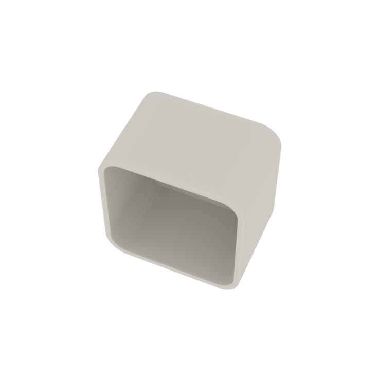 Ideavit SolidTondo hylle, 30x30x20 cm, matt hvit