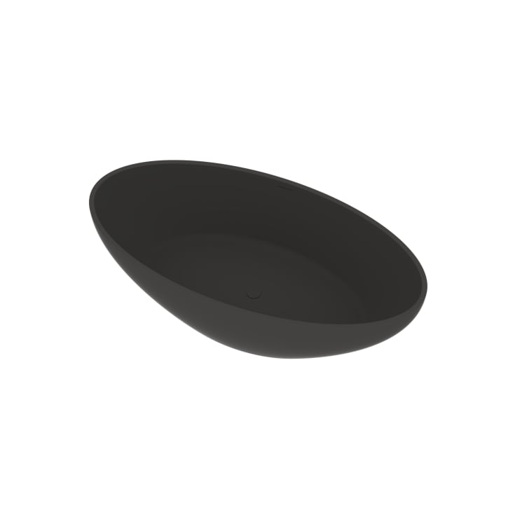 Ideavit SolidEllipse badkar, 180x88 cm, matt mörkgrå