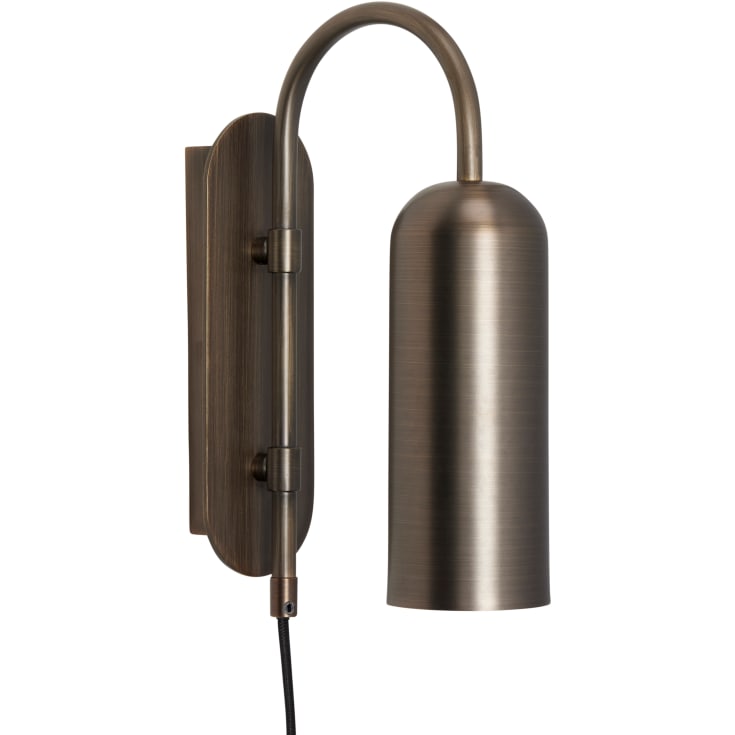 Hübsch Zenith vägglampa, brunerad mässing