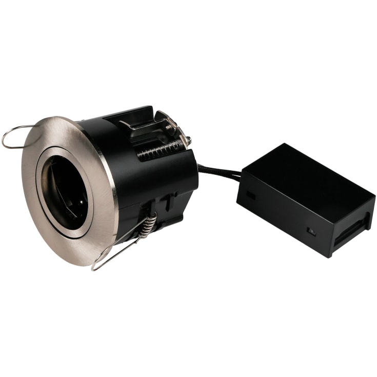 NVC Arden Pro utomhus downlight, rund, GU10, borstad aluminium