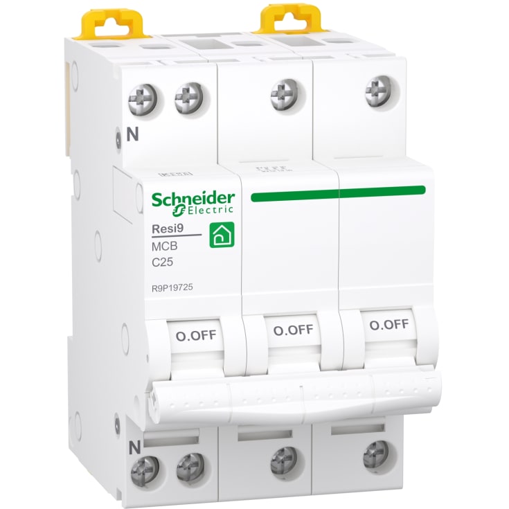 Schneider Electric Resi9 bolig automatsikring C 4P, 25A